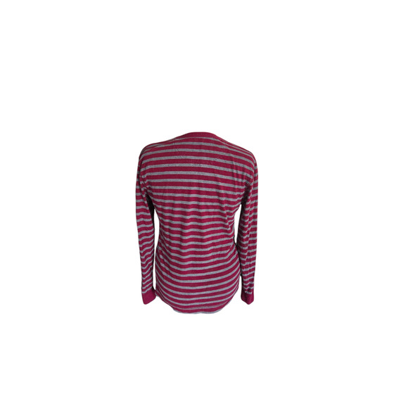 Club room red and gray striped long sleeve tee, size medium - Picture 2 of 4